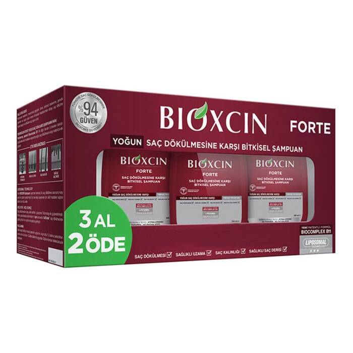 Bioxcin Forte Yoğun Dökülme Karşıtı Şampuan (Tüm Saç Tipleri İçin) 300 ml - 3 Al 2 Öde - 1