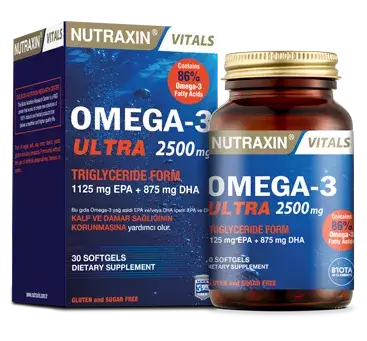 Nutraxin Vitals Omega-3 Ultra 2500 mg 30 Softgel - 1