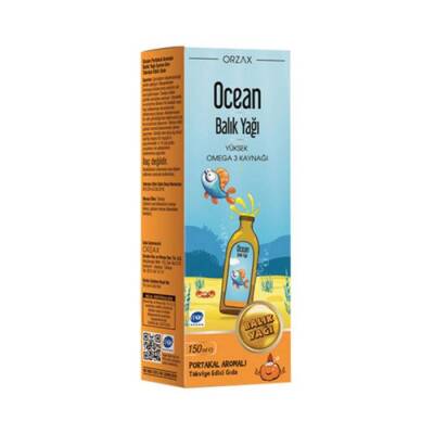 Orzax Ocean Omega 3 Portakal Aromalı Balık Yağı Şurubu 150 ml - ORZAX-OCEAN