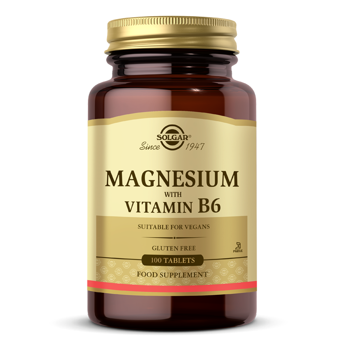 SOLGAR MAGNESIUM WITH VITAMIN B6 100 TAB. - 1